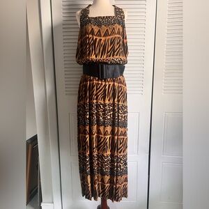 Vintage Animal Print Dress